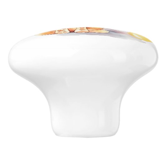 Leuke Baby Giraffe keramische knop (Zijkant)