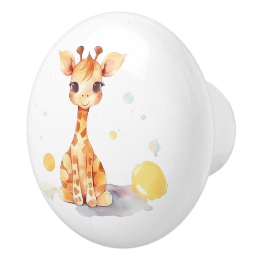 Leuke Baby Giraffe keramische knop (Rechts)