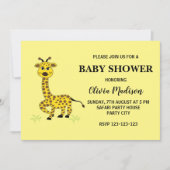 Leuke Baby Giraffe Meisje Baby shower Kaart (Voorkant)