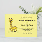 Leuke Baby Giraffe Meisje Baby shower Kaart (Staand voorkant)