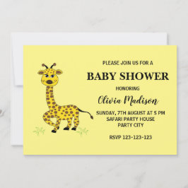 Leuke Baby Giraffe Meisje Baby shower Kaart