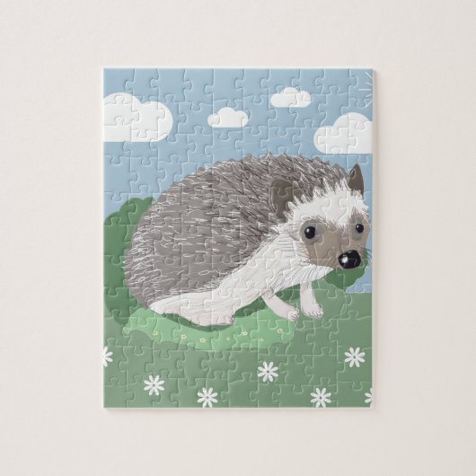 Leuke Baby Hedgehog Jigsaw Legpuzzel (Verticaal)