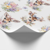 Leuke Baby Herten met Wildflower Cadeaupapier (Hoek)