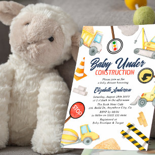 Leuke 'Baby in aanbouw' Mooie Jongens Baby Shower Kaart