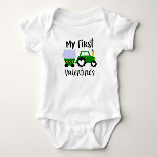 Leuke baby jongen eerste Valentijnsdag Romper