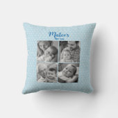 Leuke Baby jongen fotocollage gepersonaliseerd cad Kussen (Achterkant)
