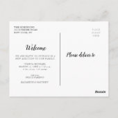 Leuke baby jongen geboorte aankondiging foto briefkaart (Achterkant)