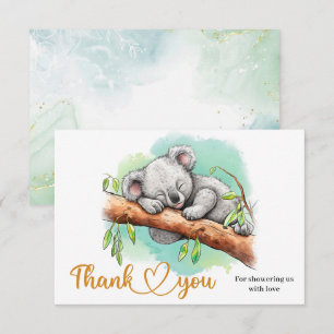 Leuke baby koala bedankje informatiekaartje