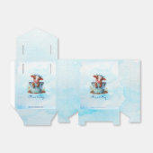 Leuke Baby Koe in Bucket Blue Baby shower Het is e Bedankdoosjes (Uitgevouwen)