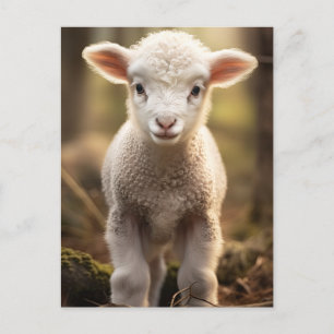 Leuke Baby Lamp Ewe - Grappige Boerderijdieren Briefkaart
