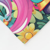 Leuke baby meisje eenhoorn voeg naam toe fleece deken (Hoek)