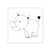 Leuke baby neushoorn rubberstempel (Afrduk)