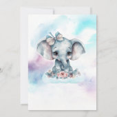 Leuke Baby Olifant Boy Baby shower Kaart (Achterkant)