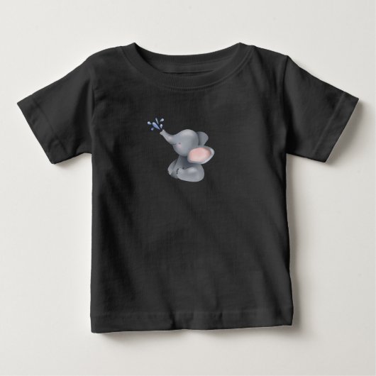 Leuke Baby olifant gooien water (Voorkant)