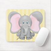 Leuke Baby Olifant Kantoor of Home Gele Muismat (Met muis)