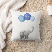 Leuke baby olifant kinderkussen (blauw) kussen (Deken)