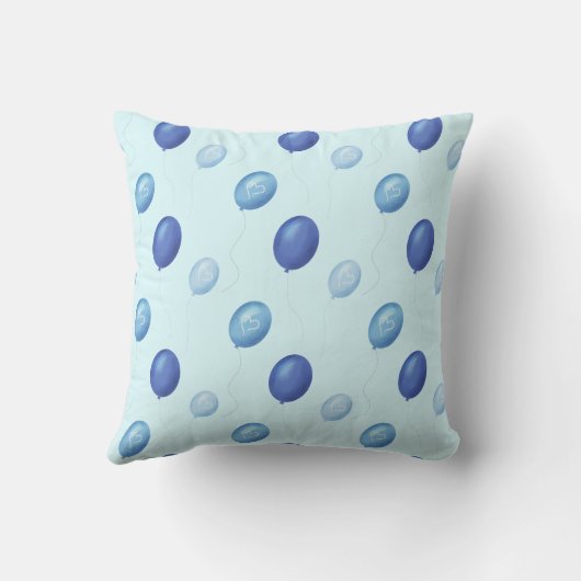 Leuke baby olifant kinderkussen (blauw) kussen (Achterkant)