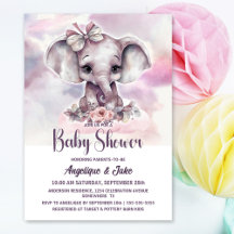 Leuke Baby olifant meisje Baby shower