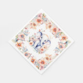 Leuke Baby olifant meisje Baby shower Servet (Hoek)