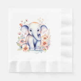Leuke Baby olifant meisje Baby shower Servet