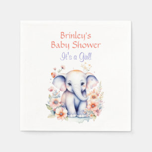 Leuke Baby olifant meisje Baby shower Servet
