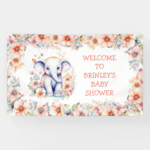 Leuke Baby olifant meisje Baby shower