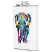 Leuke Baby Olifant met Hoofdtelefoon Heupfles (Links)