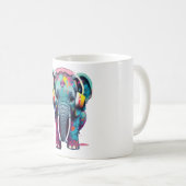 Leuke Baby Olifant met Hoofdtelefoon Koffiemok (Voorkant rechts)