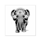Leuke Baby Olifant met Hoofdtelefoon Zelfinktende Stempel (Design)
