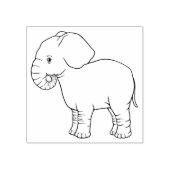 Leuke Baby olifant rubberen stempel (Afrduk)