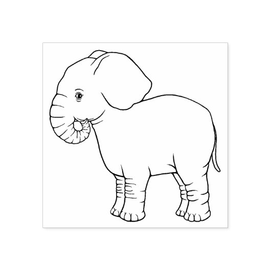 Leuke Baby olifant rubberen stempel (Afrduk)