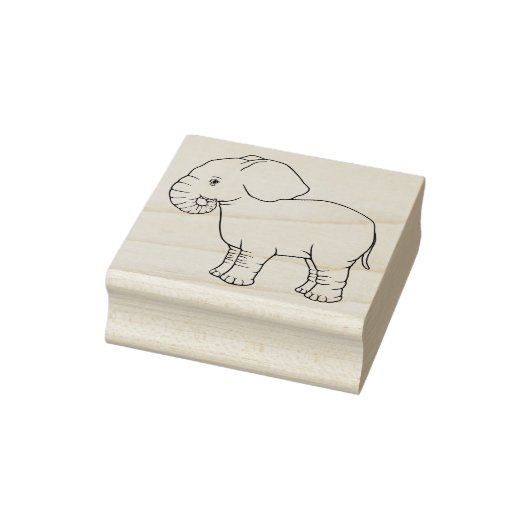 Leuke Baby olifant rubberen stempel (Stempel)
