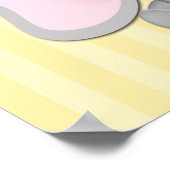 Leuke Baby Olifant Verjaardag of Douche Party Bann Poster (Hoek)