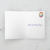 Leuke baby olifant verjaardagsleeftijd kaart (rege (Binnen)