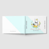 Leuke baby Panda kleurrijke bloemenkrans Gastenboek (Volledig)