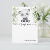 Leuke Baby Panda Waterverf Verjaardag | BABY SHOWE Bedankkaart (Staand voorkant)