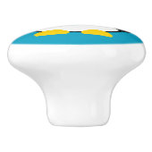 Leuke Baby Pinguïn met een blauwe stropdas Keramische Knop (Zijkant)