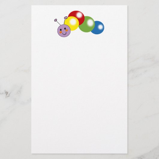 Leuke baby rups briefpapier (Voorkant)