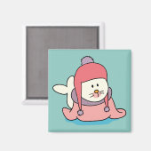 Leuke Baby Seal Cartoon Magnet (Voorkant / Achterkant)