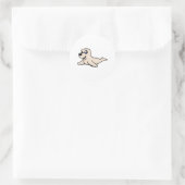 Leuke baby seal pup ronde sticker (Tas)