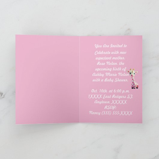 Leuke Baby shower Uitnodiging Kaart (Binnen)