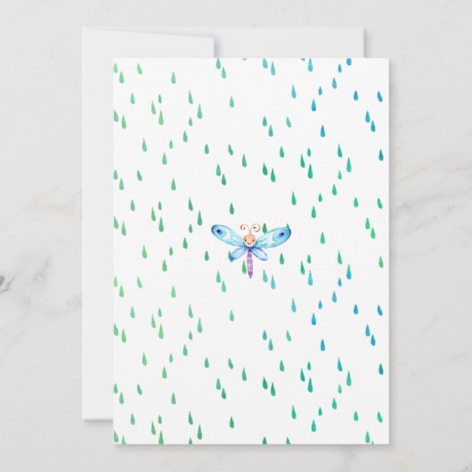 Leuke Baby Sprinkle Shower Kaart (Achterkant)