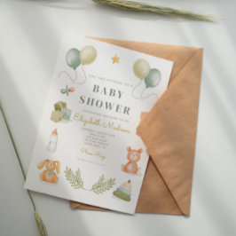 Leuke Baby Teddy Bear Speelgoed Baby shower Kaart