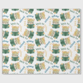 Leuke Baby tijger met bril Boek terug naar school Cadeaupapier (Vlak)