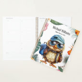 Leuke baby uil met rugzak, petten en zonnebril planner (Display)
