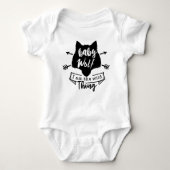 Leuke baby wolf woord kunst romper (Voorkant)