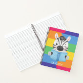 Leuke Baby Zebra Leesboek Naam Kinder Regenboog Notitieboek (Binnen)