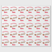 Leuke Babys 1e Kerstmis Gepersonaliseerde Kerstman Cadeaupapier (Vlak)