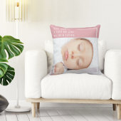 Leuke Babyyfoto | Roze & Wit | Spreuk Kussen