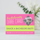 Leuke Bachelorette DARE-spelkaart - smack a butt Kaart (Staand voorkant)